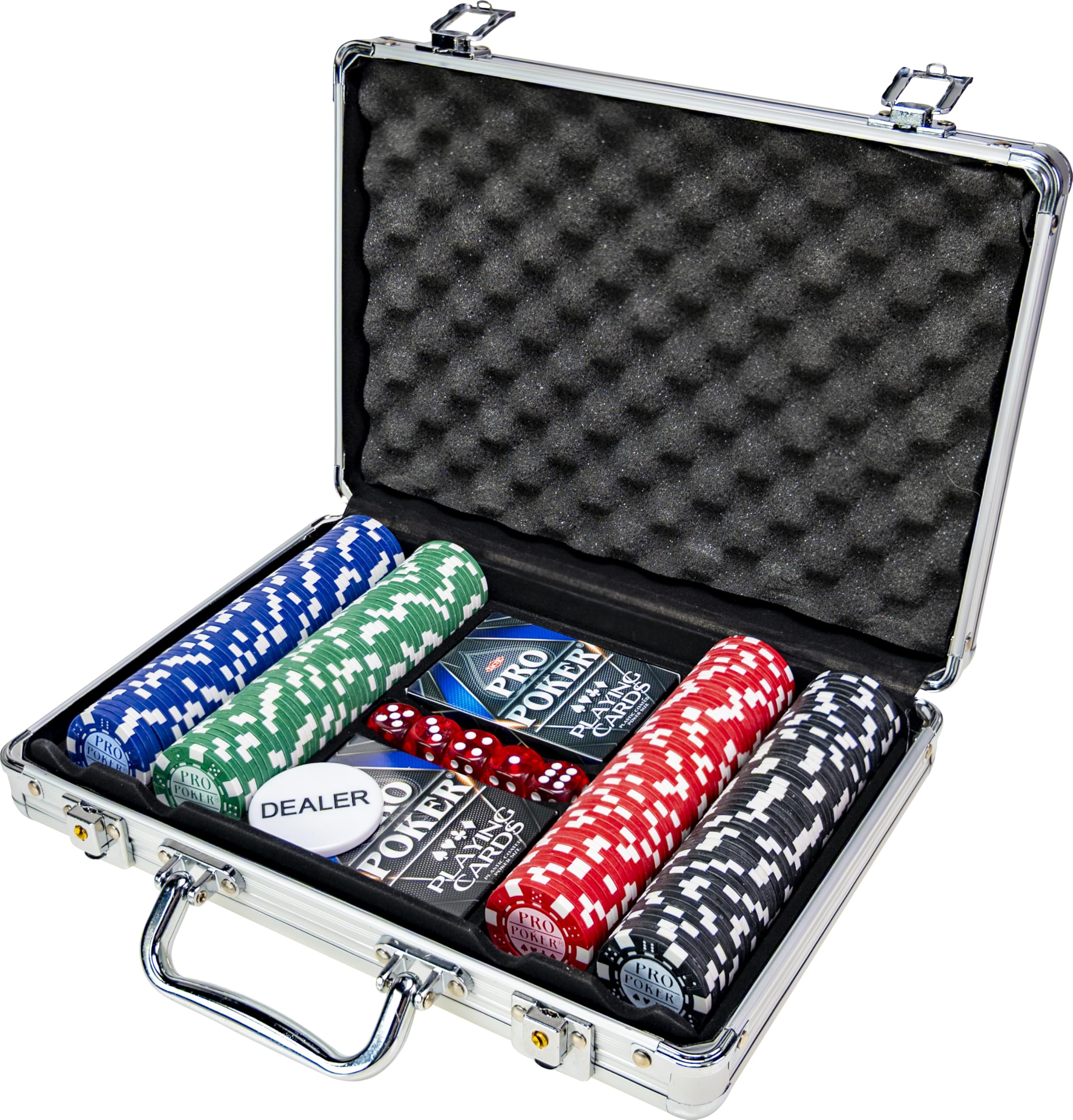 Tactic - 03090 - Poker - Propoker : Mallette Métal 200 Jetons, Noir