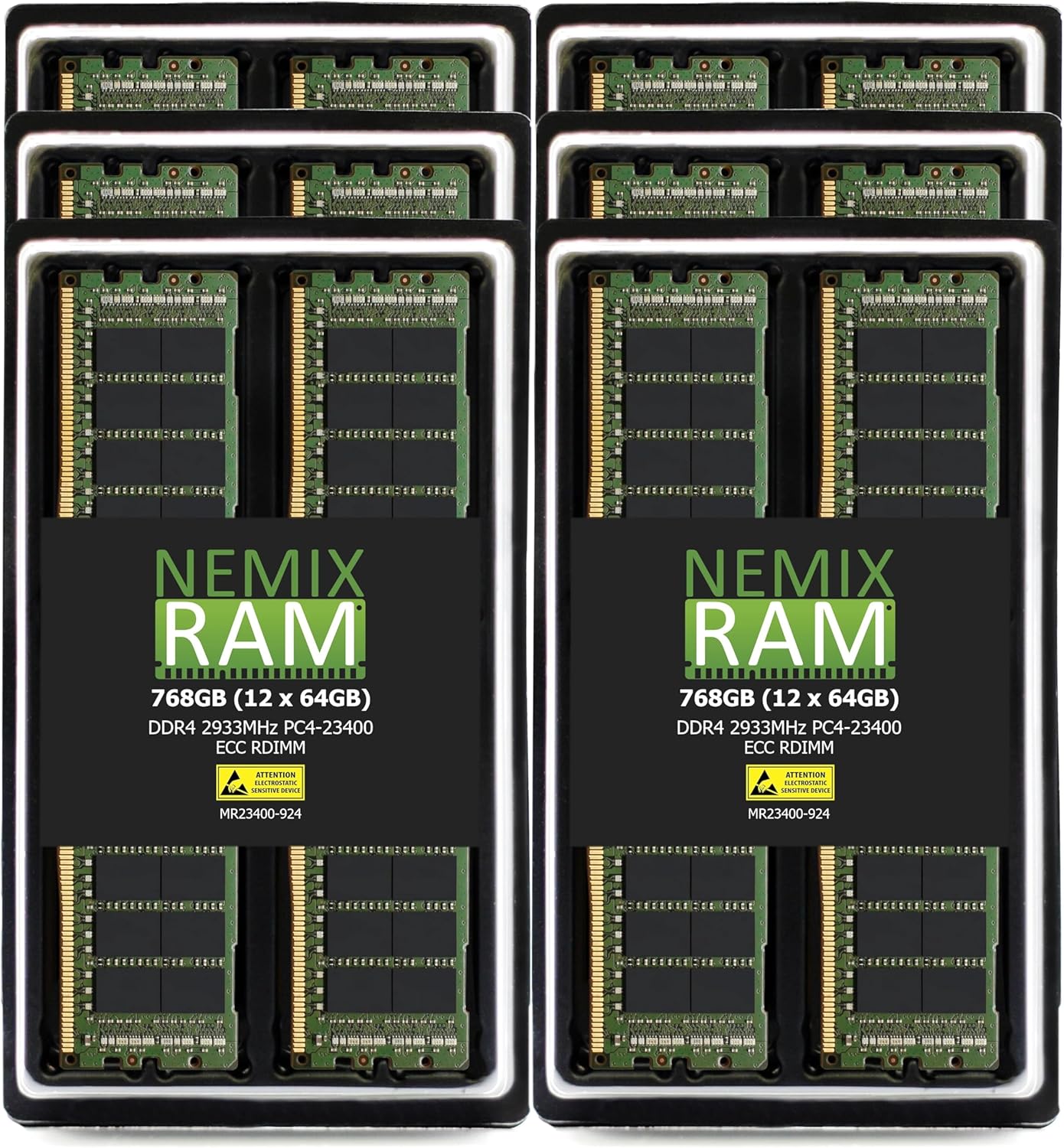 NEMIX RAM 256GB (4X64GB) DDR4 2933MHZ PC4-23400 2Rx4 1.2V CL21 288-PIN ECC RDIMM Registered Server Memory KIT Compatible with Apple Mac Pro 2019 7,1