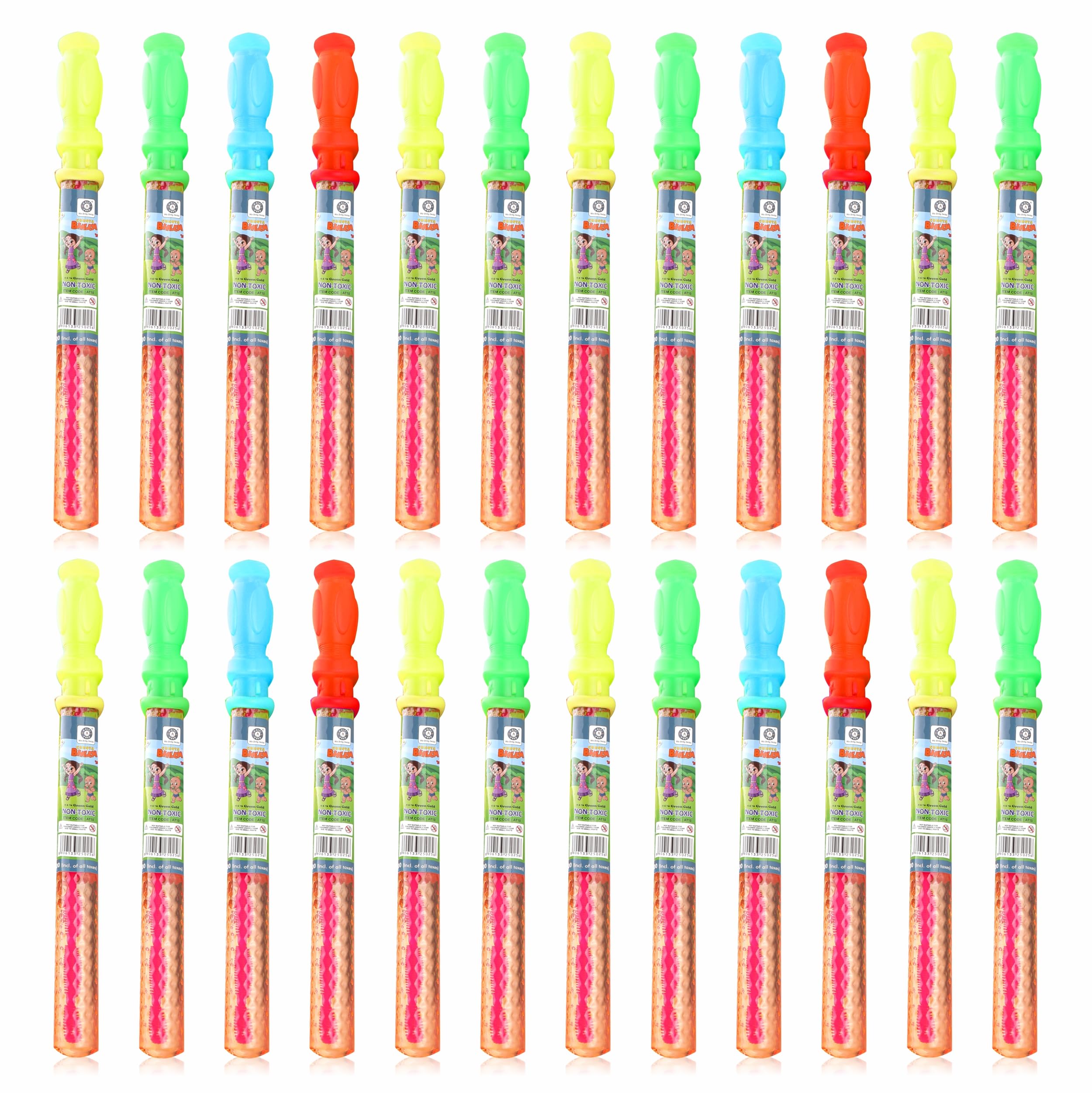 Aditi Toys® Bubble Solution Colorful Bubble Blaster Long Stick with Wand Set 24pcs for Kids Age 3 and Up - Boys and Girls Outdoor & Indoor Activities BIS Approved (24 Colorful Wands) (B0C6YCFLT2) Amazon Price History, Amazon Price Tracker