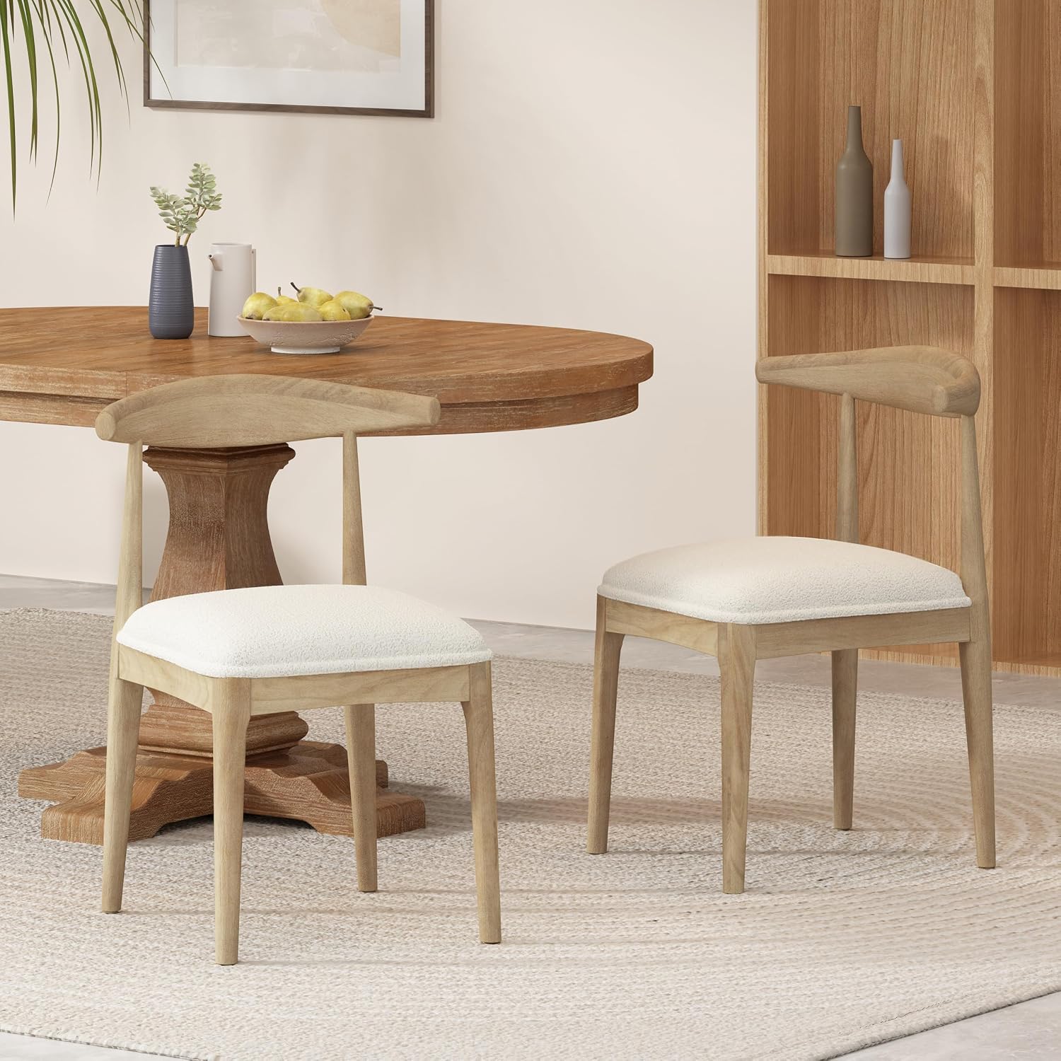 Christopher Knight Home Mika Boucle Upholstered Dining Chairs