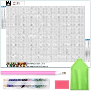 Zariocy 5D Diamond Art Painting Kits Animals, Square Diamond Paint with Diamonds Art by Numbers, Crystal Embroidery Cross Stitch, Canvas for Home Wall Decor 12x16inch/14x14inch