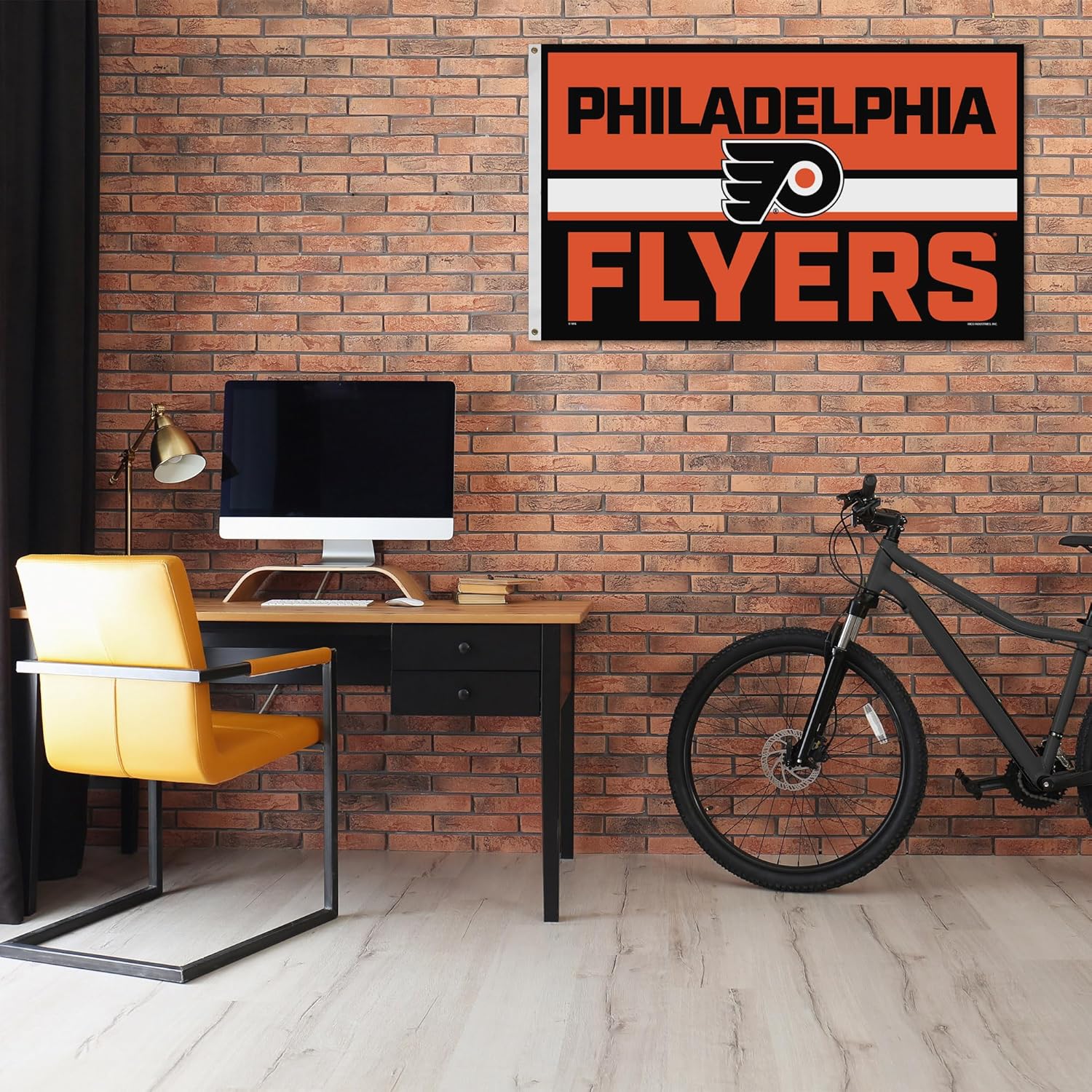 Rico Industries NHL Hockey Philadelphia Flyers Bold 3' x 5' Banner Flag Single Sided - Indoor or Outdoor - Home Décor