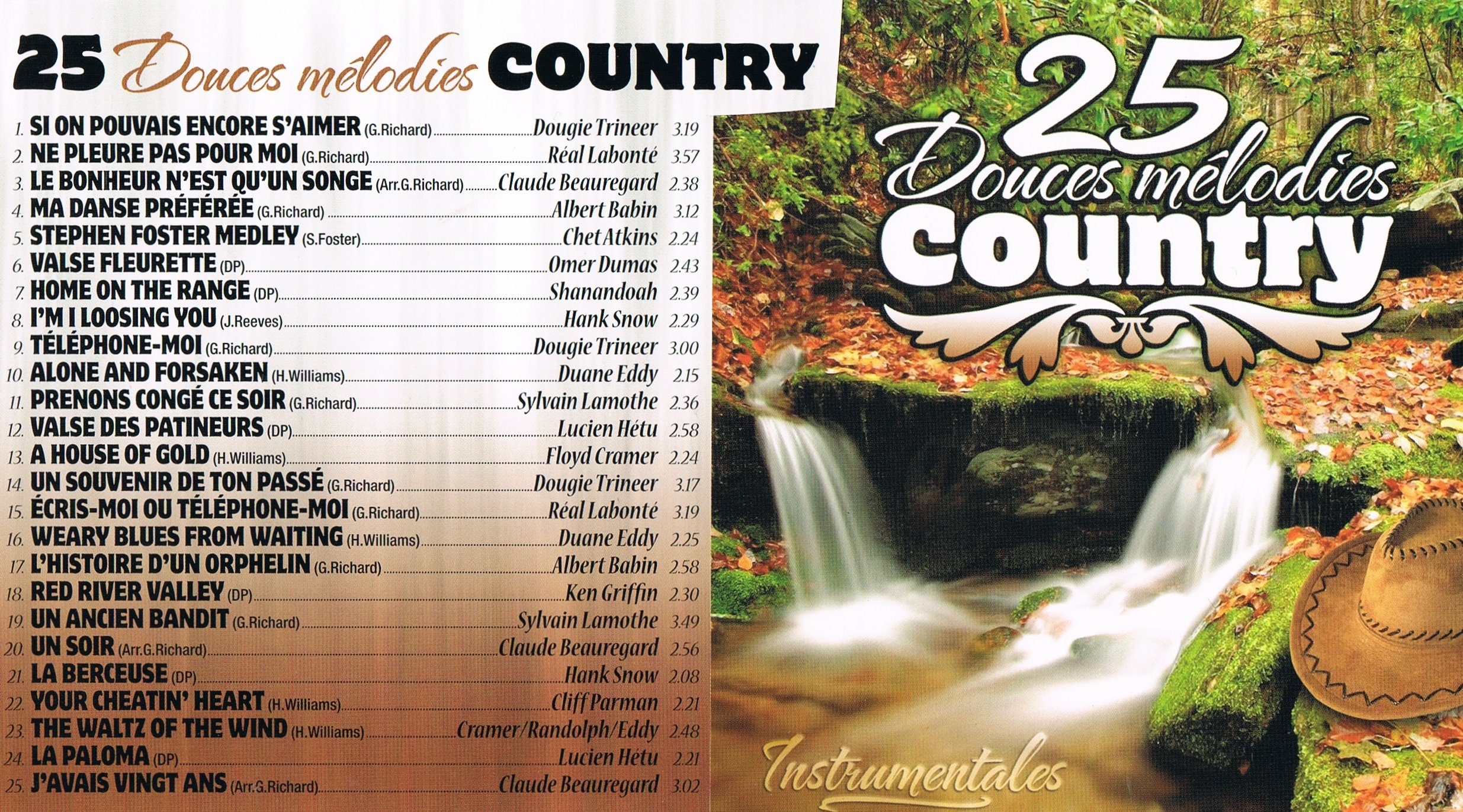 25 Douces Mélodies Country - Instrumentales (DGM PRODUCTION) [Audio CD]