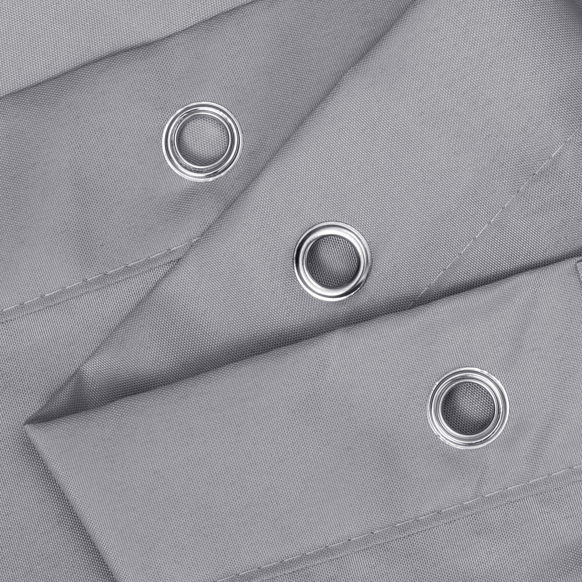 N&Y HOME Fabric Shower Curtain or Liner with Magnets, Grey Shower Curtain for Bathroom with Hotel Quality Machine Washable - Image 4