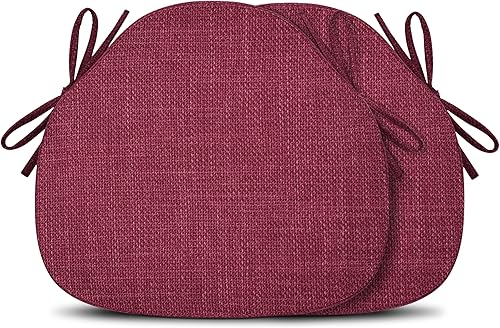 Shinnwa Windsor - Juego de 2 cojines para sillas de comedor, cojines de asiento de alta resistencia para sillas de cocina con lazos y funda disponible en Yaxa Colombia