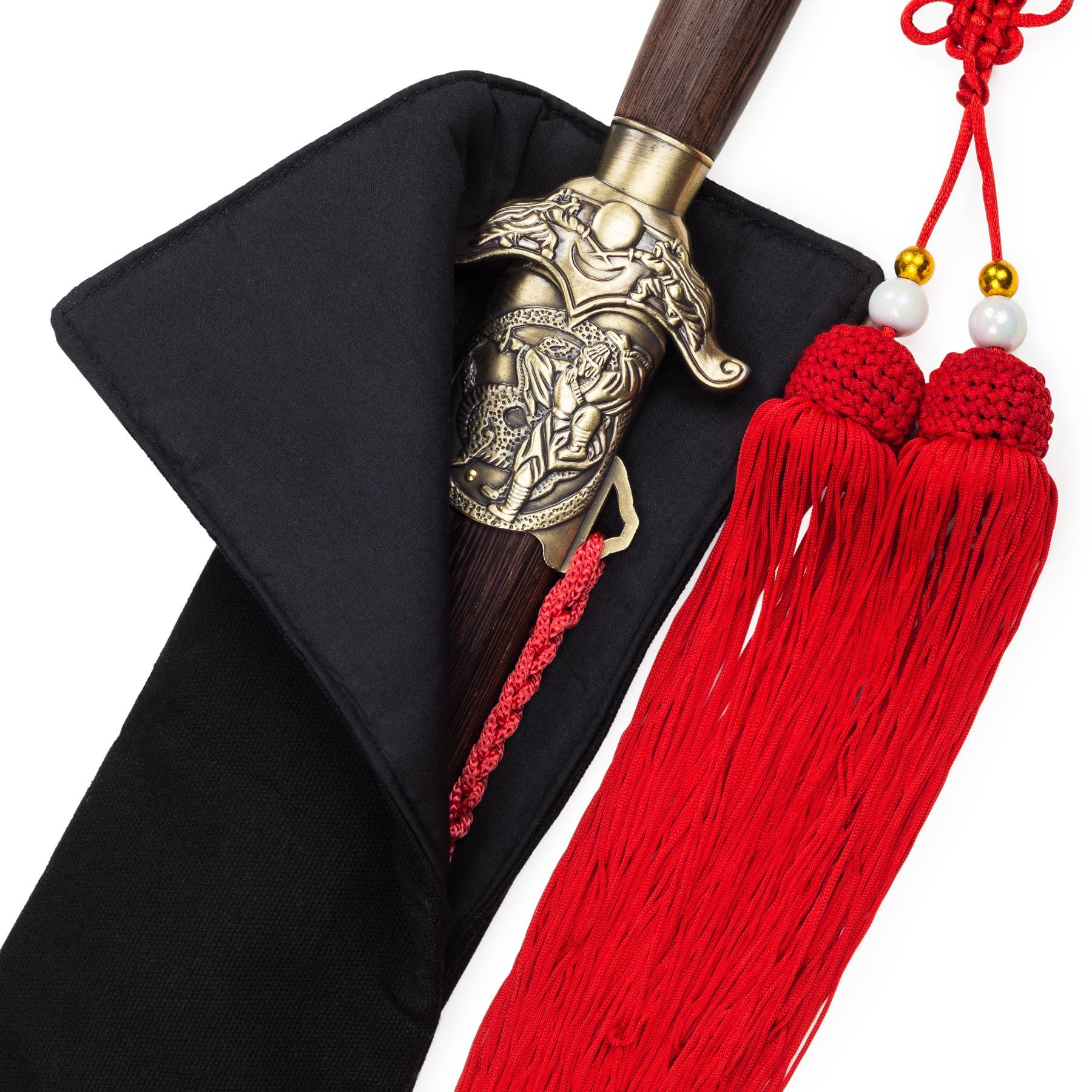 Taiji - Funda para espada, diseño con espada y texto "Miles Li Wander"