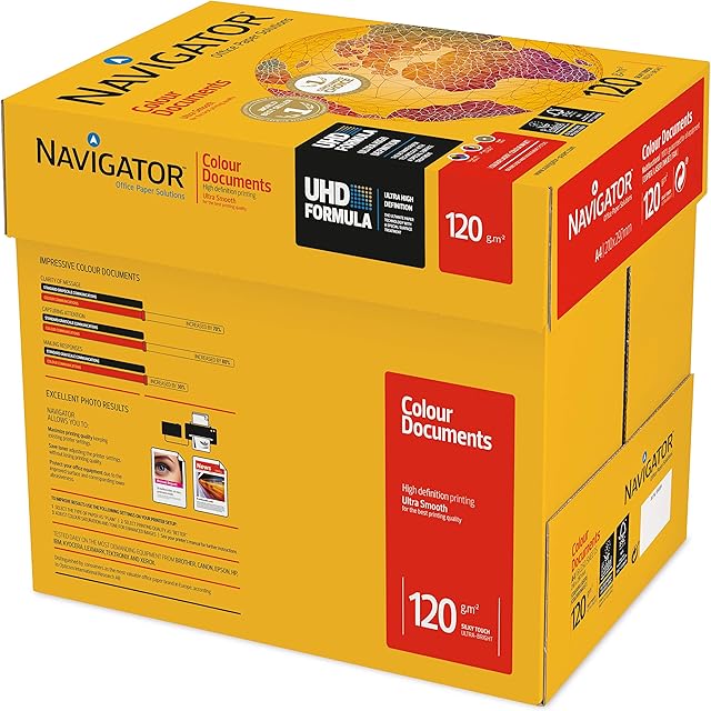 NAVIGATOR A4 120 g Colour Document (Pack of 8 half Reams)