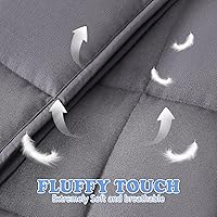 Vista 2 de HOSUKKO Manta con peso, manta pesada gris de 3 libras, manta transpirable (36 x 48 pulgadas, 3 libras)