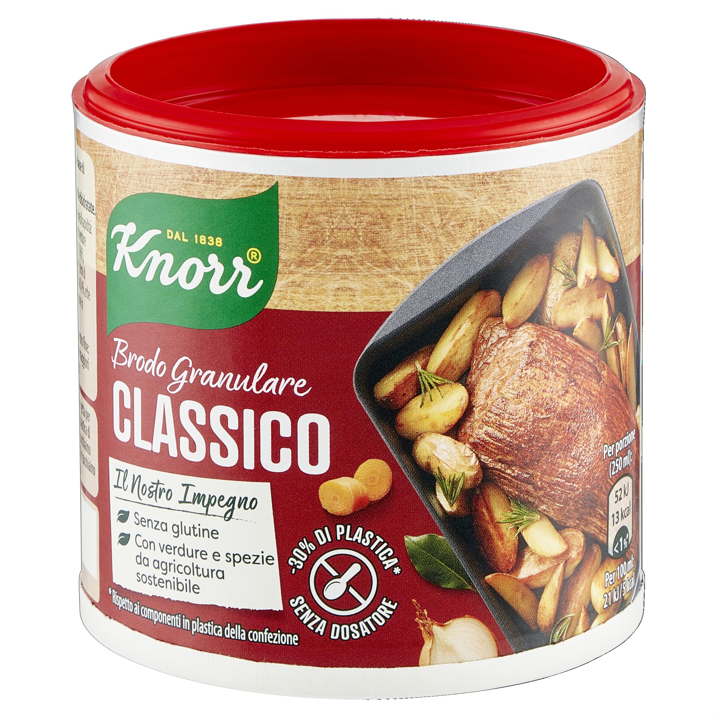Knorr Brodo Granulare Classico, Senza Glutine, Lattosio e Conservanti, Ricco di Sapore, Ideale per il Tuo Ragù e Carne alla Griglia, 150g (Confezione da 10)