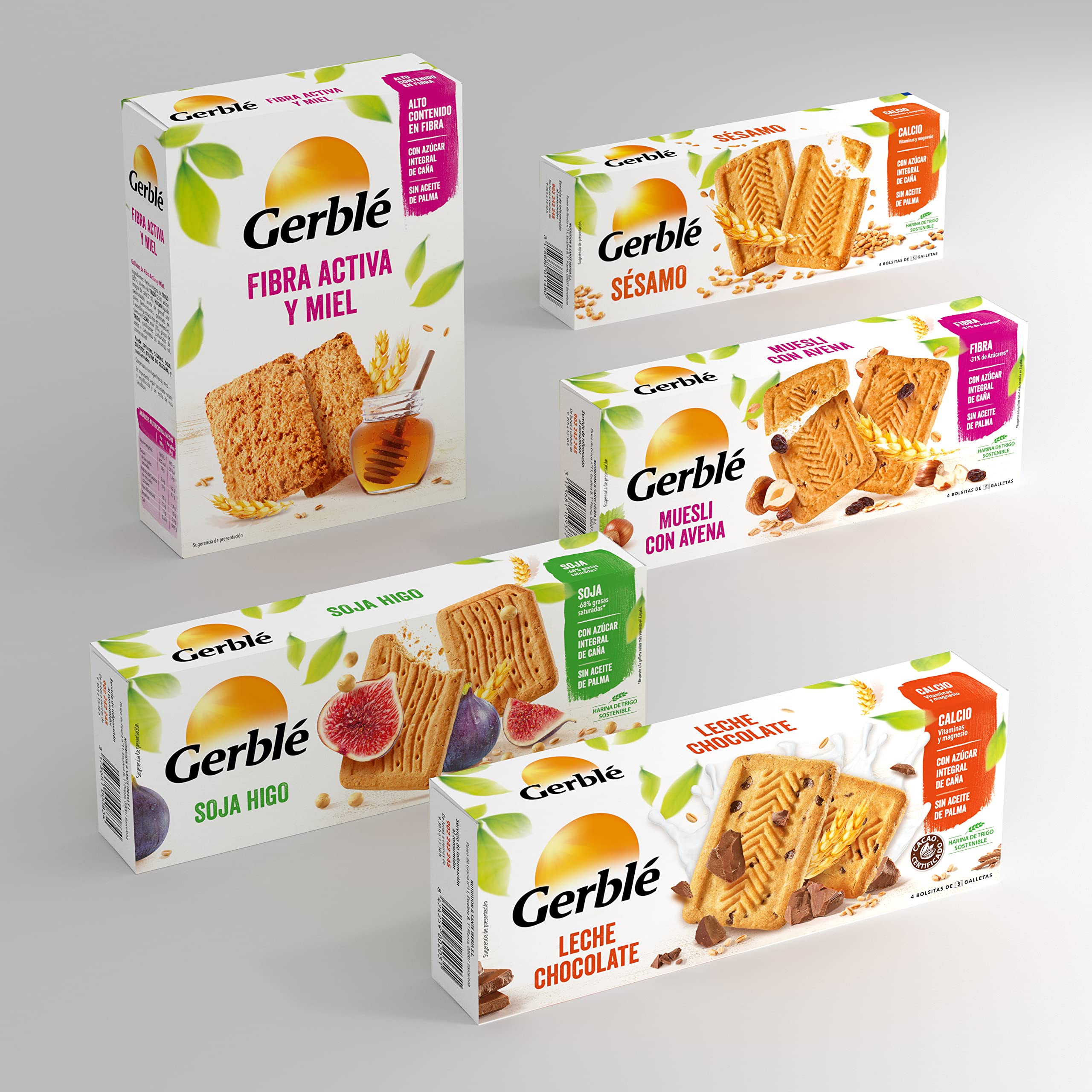 Gerblé Galleta de Leche, Chocolate y Yogur, 12 Unidades