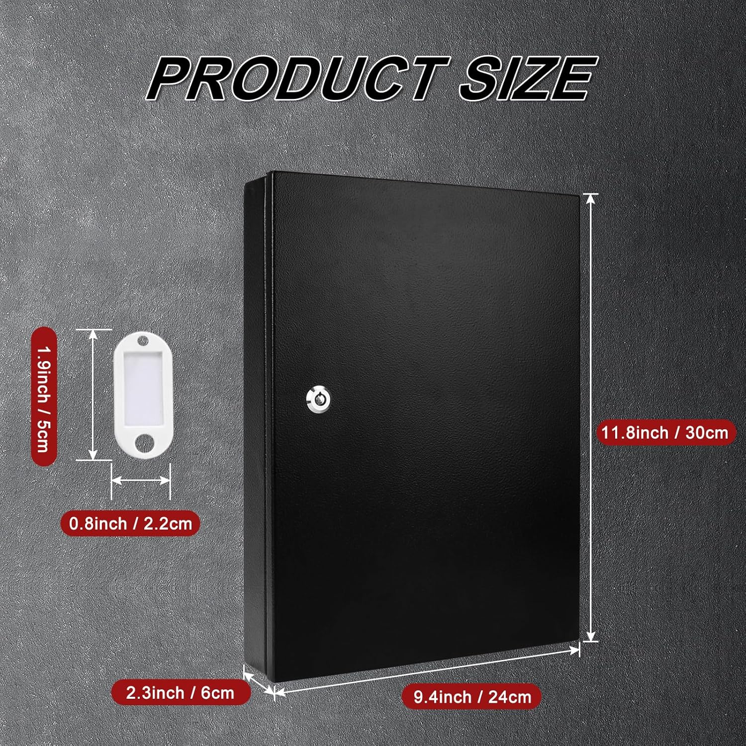 JUGREAT 63 Key Cabinet Wall Mount Lock Box with Colorful Key Tags,Key Box Organizer with Key Tags Key Safe Security Storage Lockbox Holder for Valets,Hotels, Car and House Keys