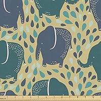 Vista 130 de Lunarable Tela suculenta de The Yard, flores en acuarela estilo pintura coloridas flores de primavera tema de jardinería, tela de microfibra