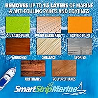 Vista 3 de Dumond Smart Strip - Removedor de pintura marina, para madera, fibra de vidrio, barcos de metal y aluminio y más, tira hasta 15 capas de poliuretano