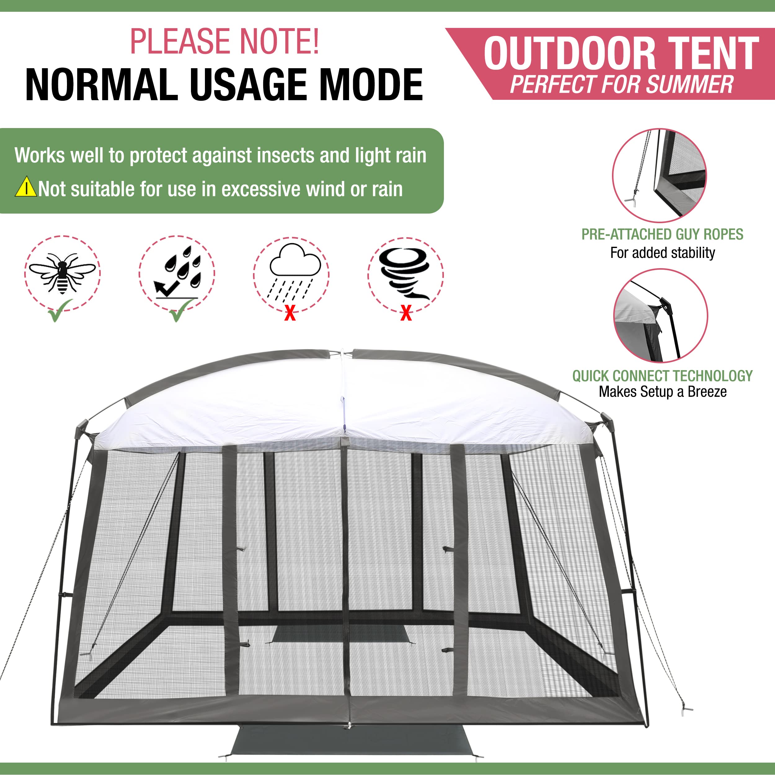 Snapklik.com : Backyard Expressions 11 X 9 Screen Tent - Brown Screen ...