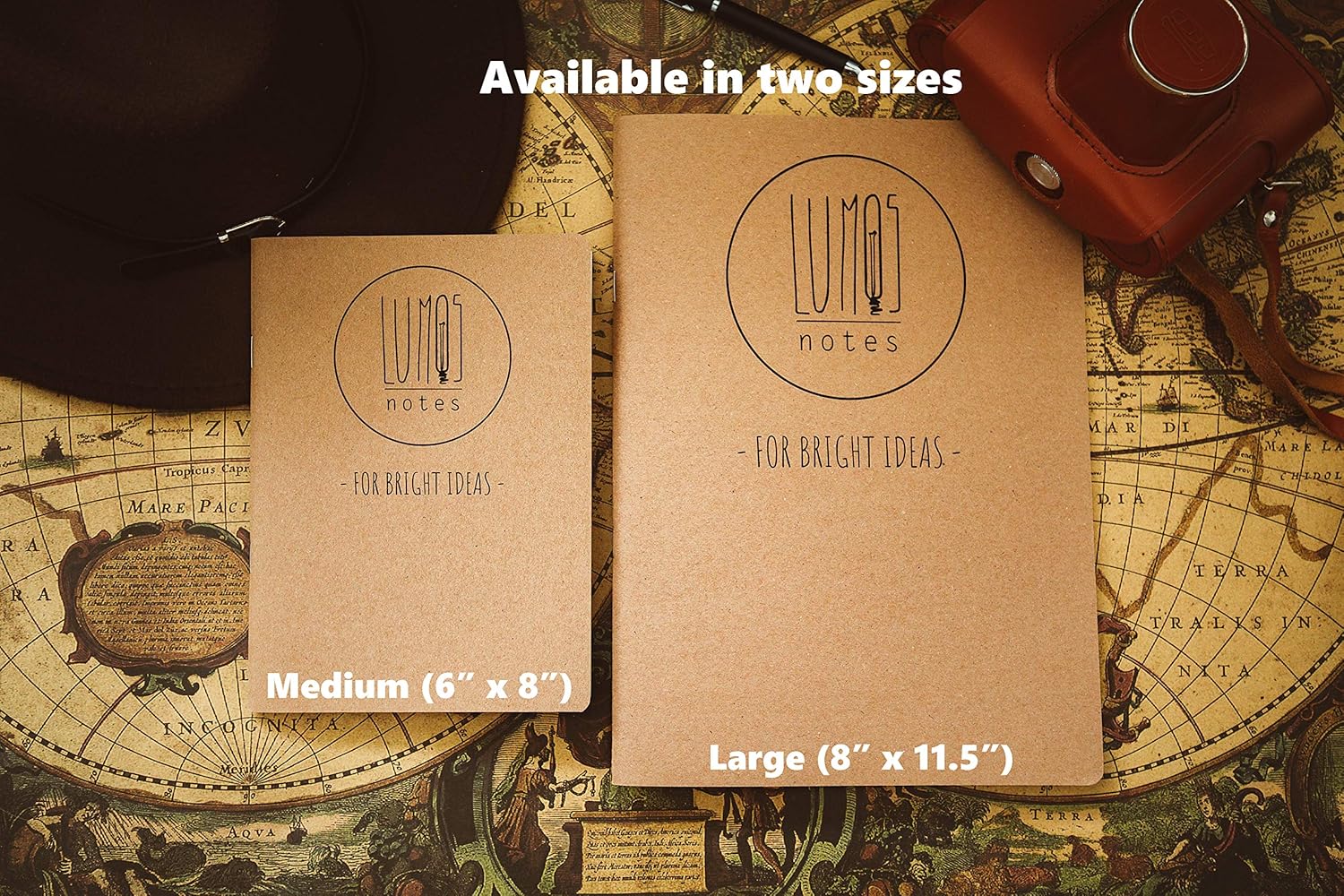 Lumos 2-in-1 Vintage Planner and Notebook (8" x 11.5")