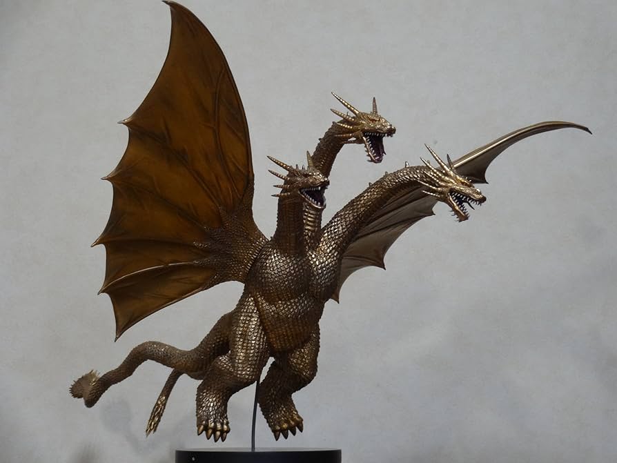 東宝怪獣コレクションキングギドラ1998 約30cm 東宝怪獣コレクション第41号 キングギドラ完成編 - YouTube
