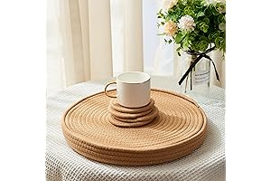 Woven Cotton Rope Placemats and Coasters Set