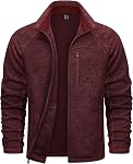 TACVASEN Hommes Vestes en polaire Full Zip Up Veste légère Casual Soft Hiking Sweaters Hiver Manteaux chauds avec poches