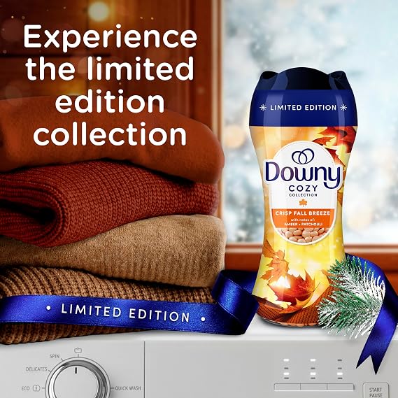 Downy In-Wash Laundry Scent Booster Beads, Long-Lasting Crisp Fall Breeze Scent Beads, 7.8 oz