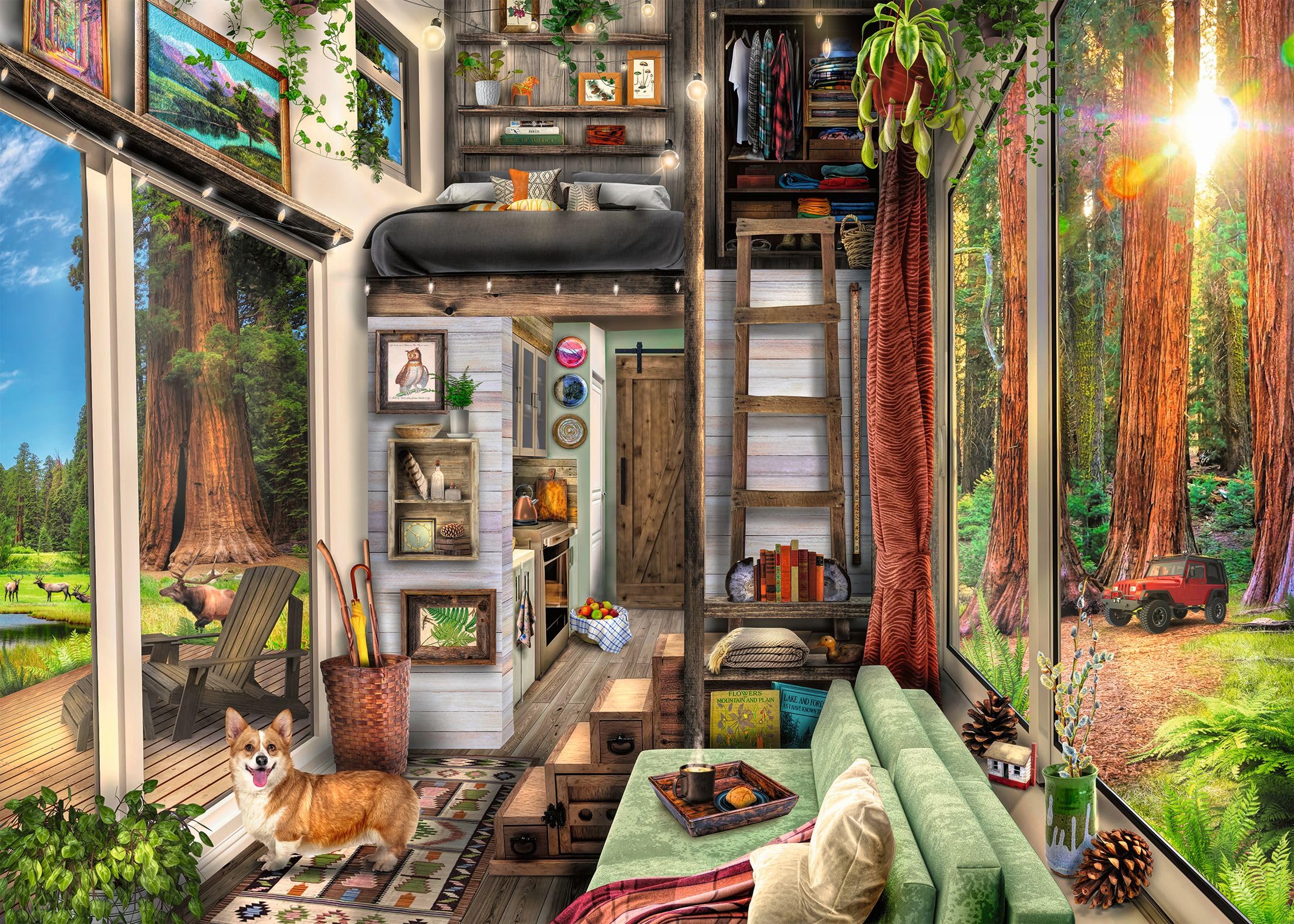 Amazon.com: Ravensburger Redwood Forest Tiny House 1000 Piece