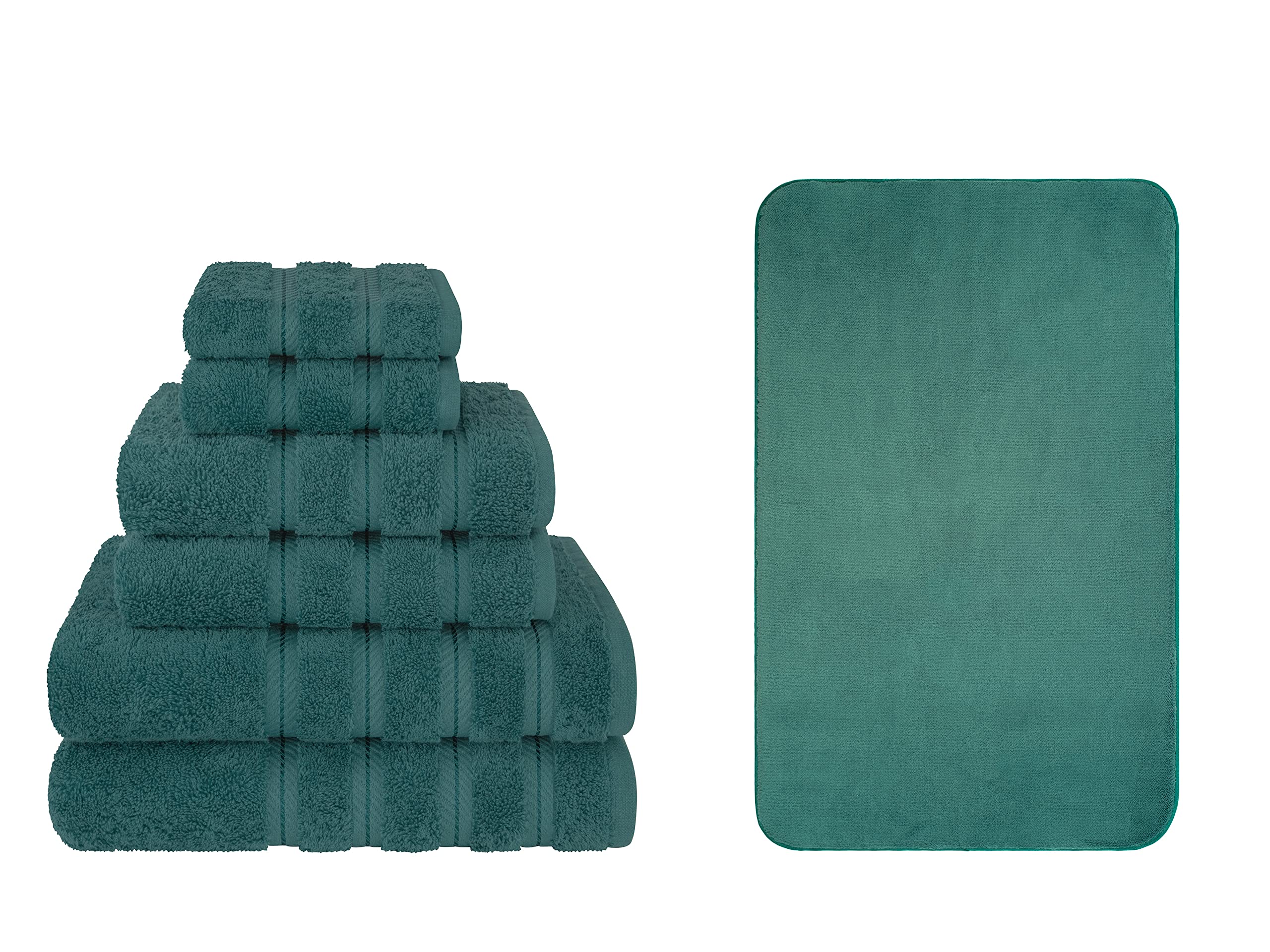 American Soft Linen Fluffy Foamed Bath Rug, 21x32 inches Bath Rugs for Bathroom, 100% Polyester Upper Fluffy Surface and Grip Enhanced Base - 18 Set Case Pack