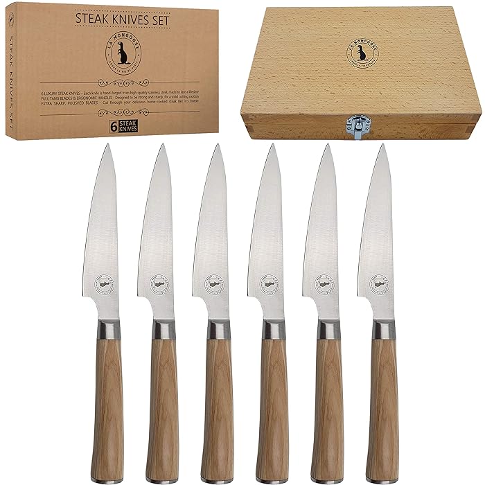 Buy Steak Knife Set in Gift Box 6 FullTang High Carbon Stainless Steel