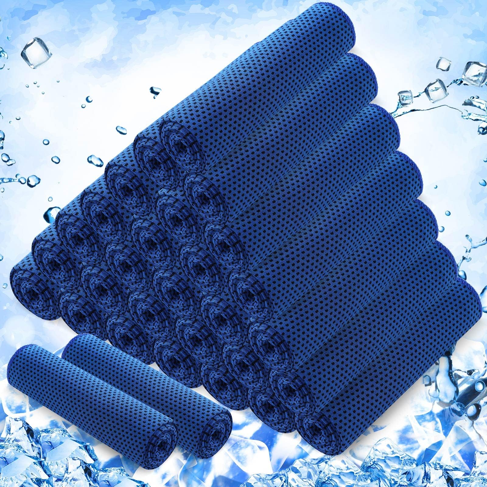 AWOWZ 60 Pack Cooling Towels Ice Towel Workout Towel, Soft Breathable Sweat Towel