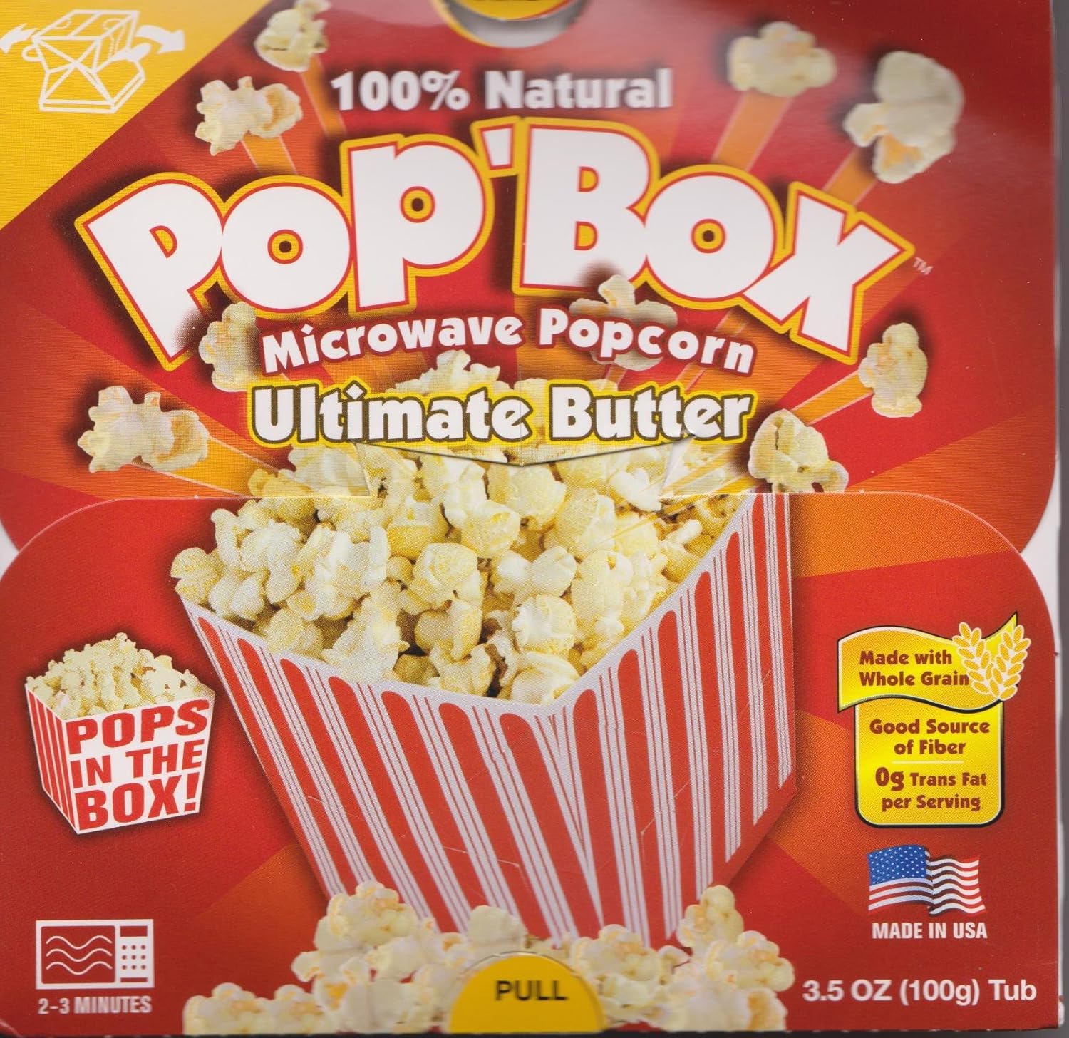Pop Box Microwave Popcorn Ultimate Butter (6 Pack