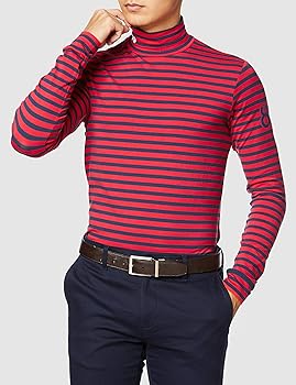 Amazon | [パーリーゲイツ] メンズ 長袖 ハイネック シャツ 定番系