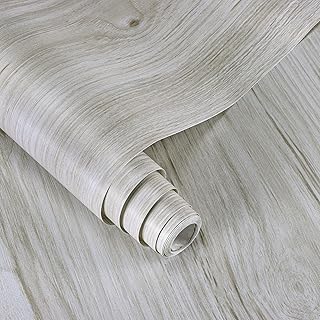 Vinjiasin Wood Peel and Stick Wallpaper Oak Light Wood Grain Contact Paper Self-Adhesive Waterproof Wood Wallpaper for Countertops Cabinets Drawer Shelf Liner 17.7"x120"