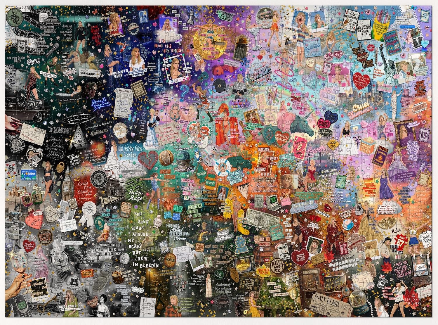 Taylor Era Inspired Puzzle (500 Piece) Lyrics & Easter Eggs Jigsaw Puzzle 20" x 30", Puzzle Fun for Adult Kids, Haus of Moods, Gift for Fans, Album Pop Singer Graphic 2026 (ERAS Vol 2)