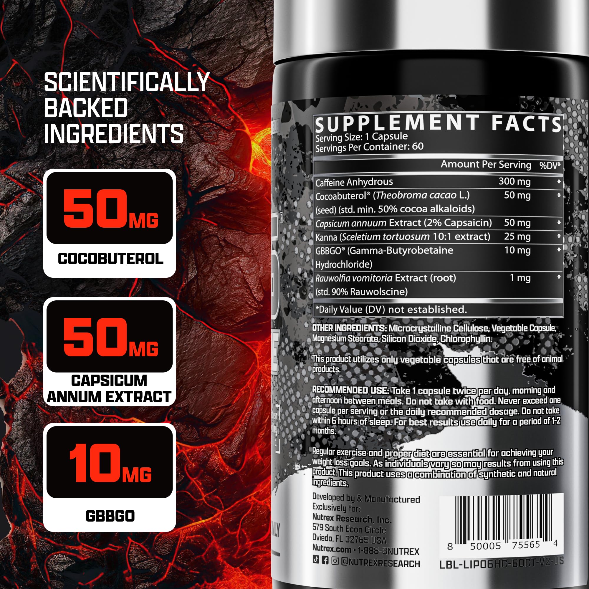 Nutrex Research Lipo-6 Hardcore Energy Dietary Capsules, 60 Count — Amazon image 5