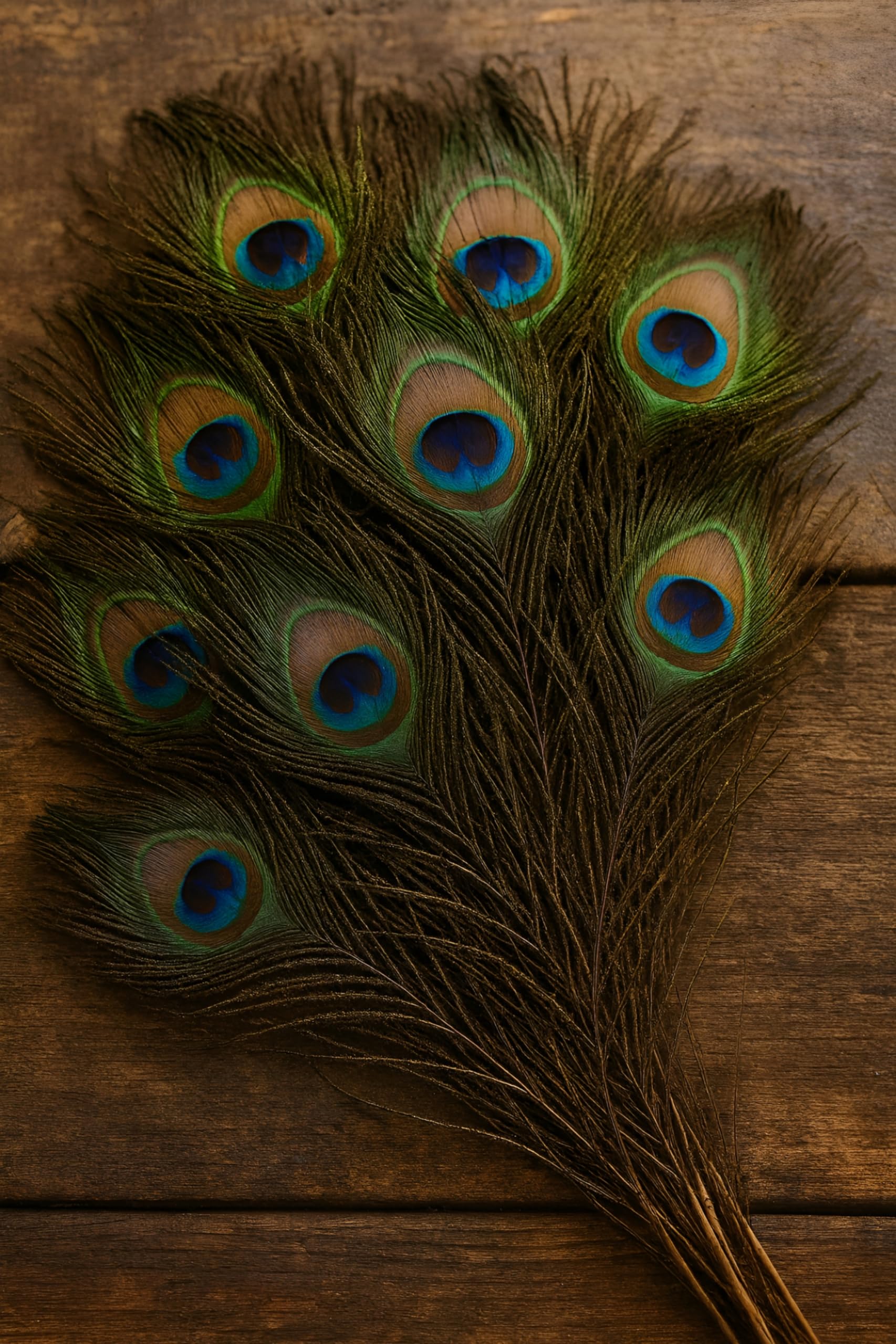Real Peacock Feathers - 15 Pcs for Crafts & Decor -3 Real Peacock Feathers - 15 Pcs for Crafts & Decor -3