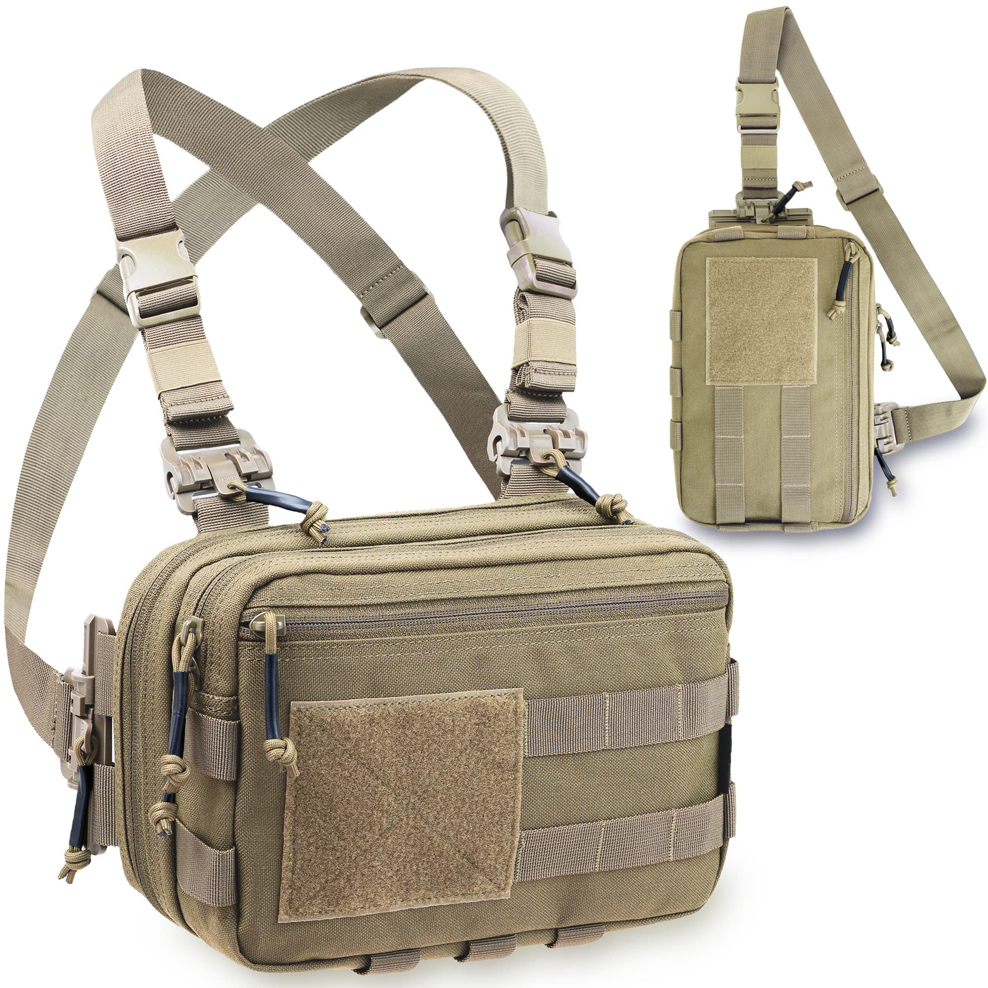 Tactical Chest Rig Bag Concealed Carry Ccw Pack Molle Pouch