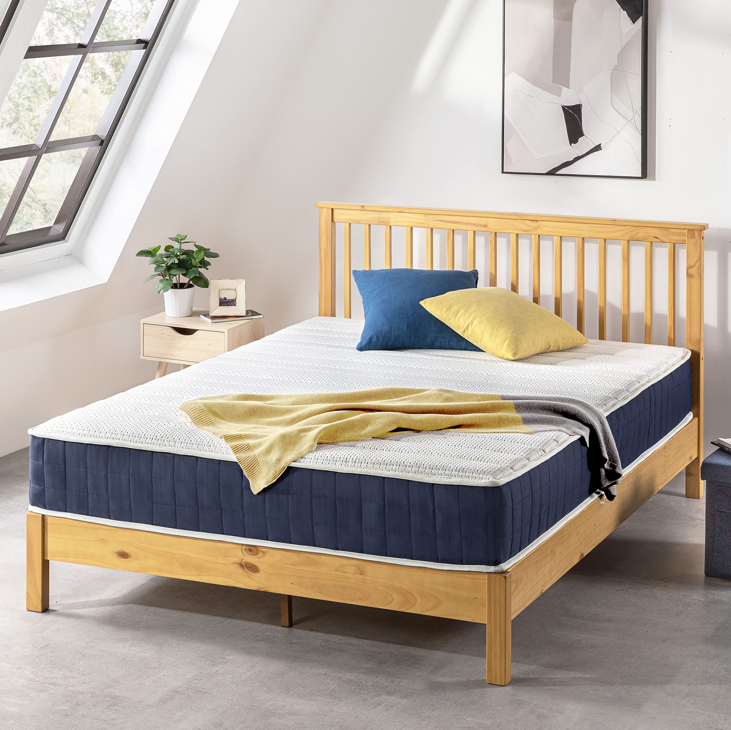 Mellow 10 Inch RENA Pocket Spring Hybrid Mattress with Green Tea Memory Foam, Queen