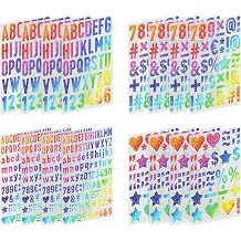 Lyrow Sheets Iron on Letters for Clothing Heat Transfer Vinyl Patches PU Alphabets Sticker Iron on Decals for T-Shirts Printing DIY Crafts DecorationMulticolor Gradient,16 Sheets