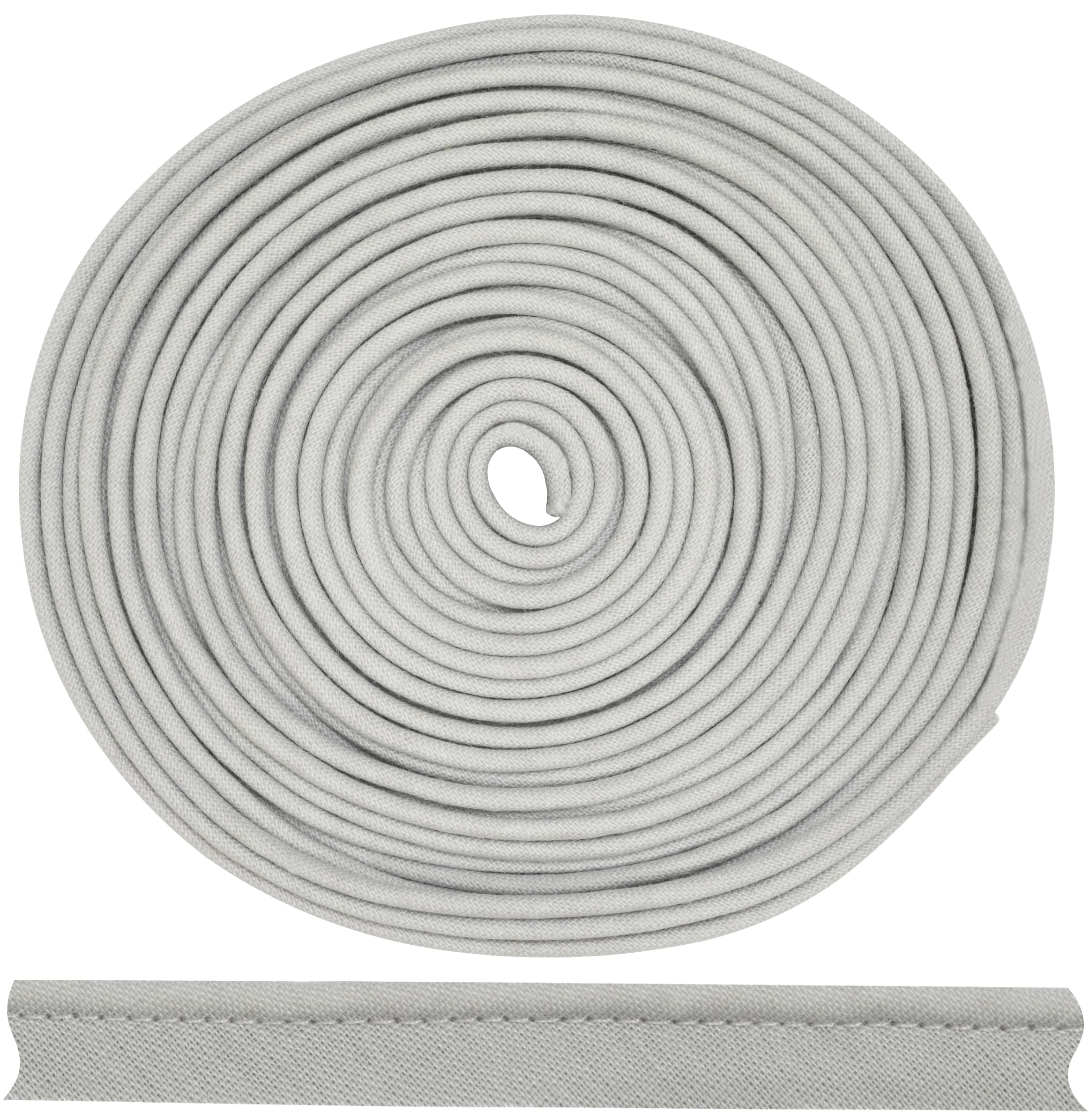 AERZETIX - C72055 - Passepoil ruban biais bande décorative 4,5 mètres x 10 mm - en polyester 50% et coton 50% - couleur bleu - passementerie passe-partout galon vêtements coussins couettes