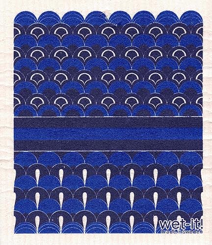 Miniatura 3 de Juego de 2 paños de cocina suecos, color azul orquídea