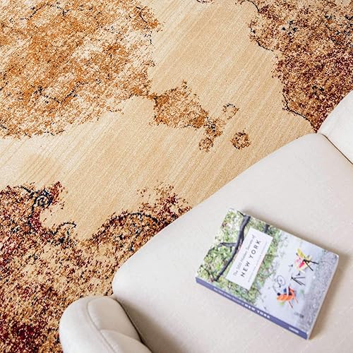 Miniatura 9 de Unique Loom Dorchester Collection - Alfombra rectangular de 4 pies 1 pulgada x 6 pies 1 pulgada, color rojo y beige