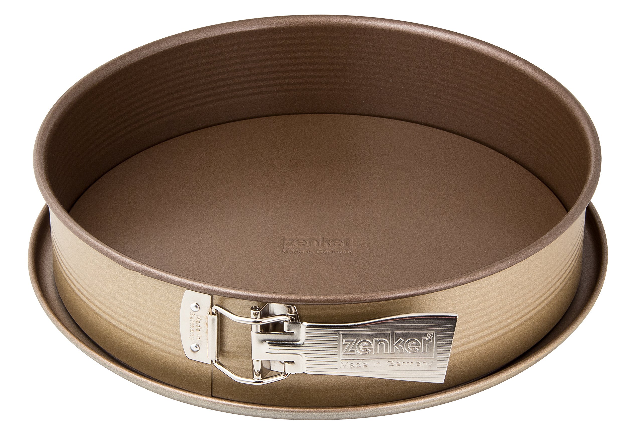 Zenker Gold/Mahagony "Mojave Springform With Flat Base, Stainless Steel, 28 Cm Diameter