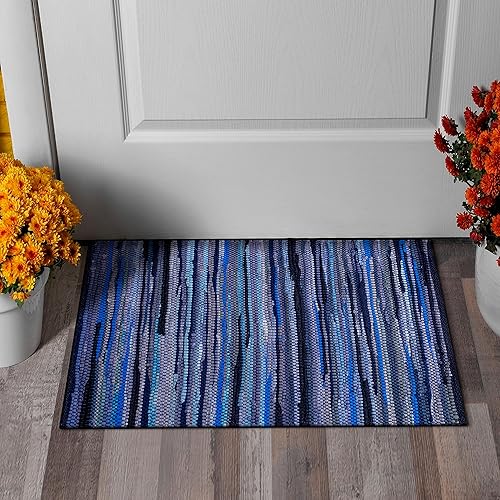 Miniatura 9 de Savi Home Chindi Rugs 20x32, alfombra de baño Chindi, alfombra de cocina, alfombras de trapo, lavables, alfombras tonales, alfombras rectangulares