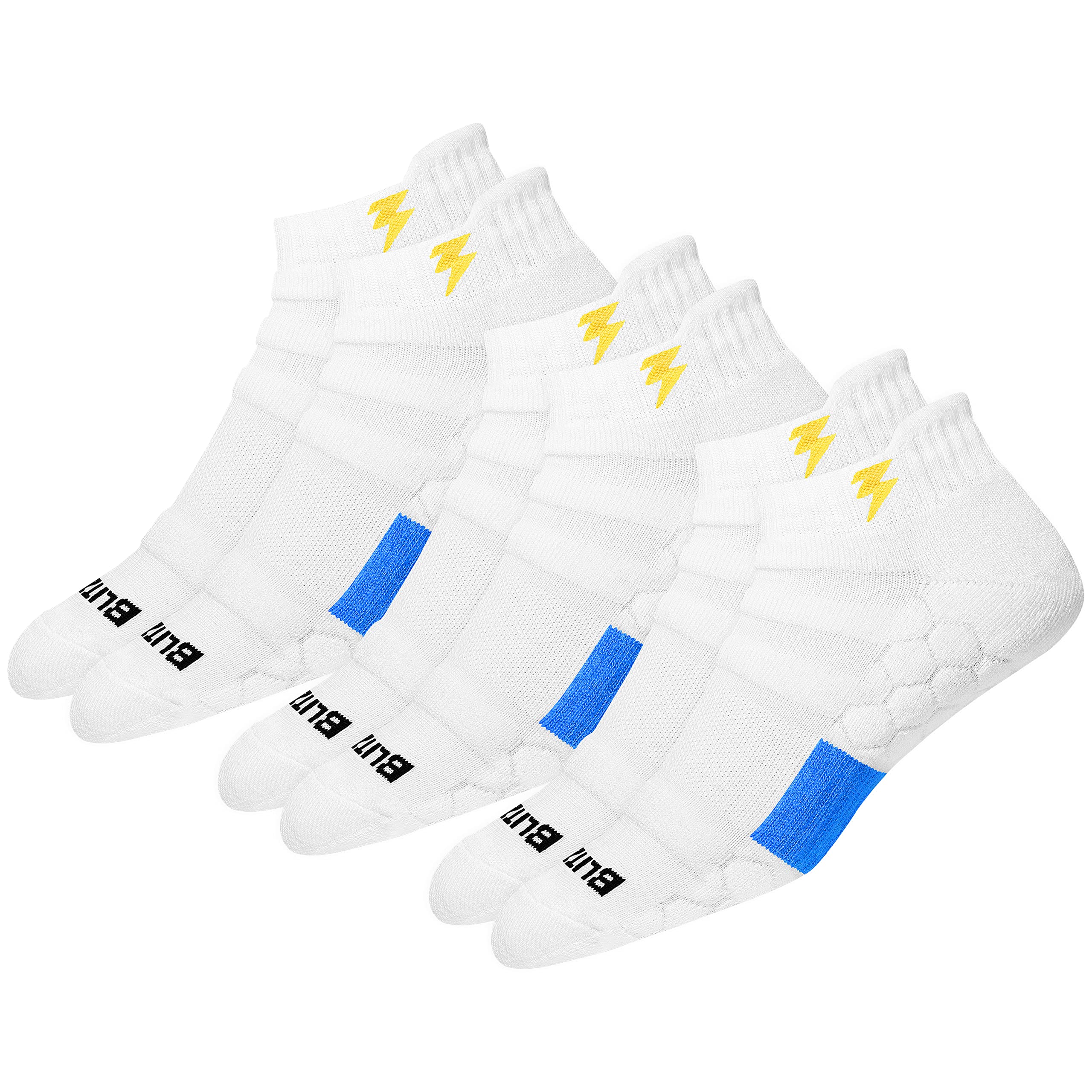 BLITZSOX Hi-Tech Performance Athletic Low Cut Socks (Badminton, Running, Gym & Indoor Training), Pack of 3