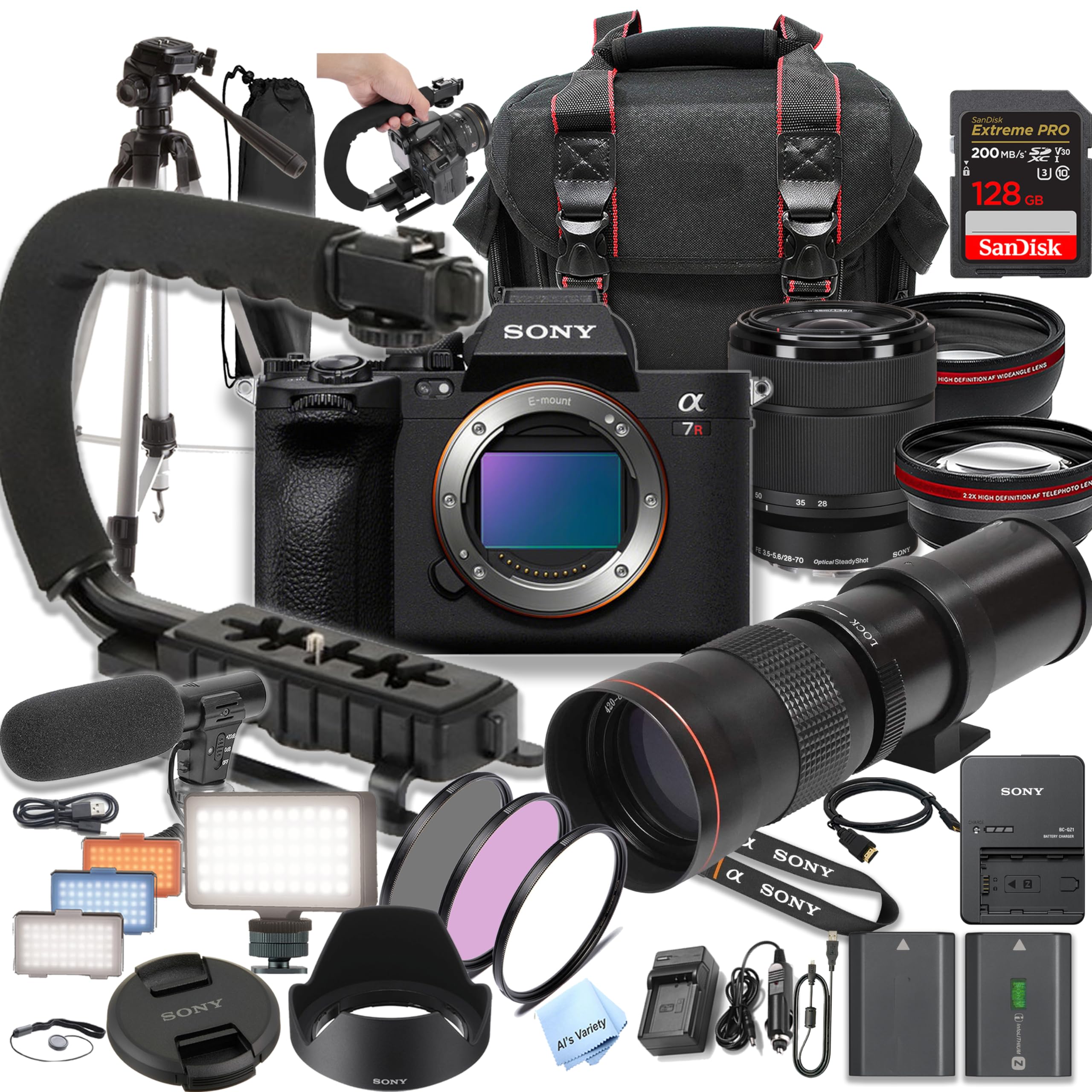 Amazon.com : Sony A7R V with 28-70mm + 420-800mm Super Telephoto