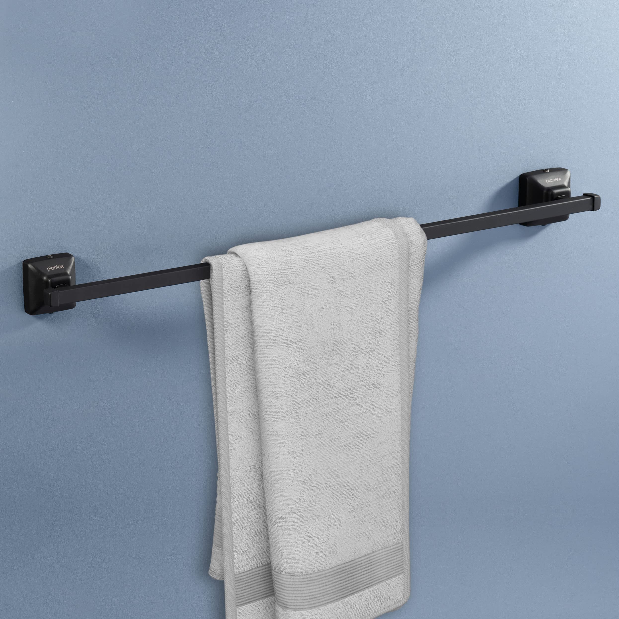 Plantex 304 Grade Stainless Steel 24 inch Towel Hanger for Bathroom/Towel Rod/Bar/Bathroom Accessories - Squaro (Black) (B0BGS9FVJ1) Amazon Price History, Amazon Price Tracker