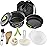 MalloMe Camping Cookware Mess Kit for Backpacking Gear - Camping Cooking Set - Camping\'s Pots and Pans Set - Backpacking Stove/Portable Stove Compatible - Camp Kitchen Equipment Accessories 2L Pot