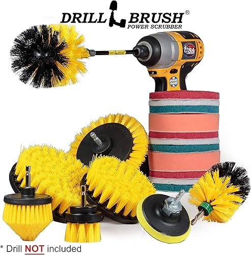 Miniatura 5 de Drill Brush Power Scrubber by Useful Products - Cepillo de inodoro - Limpiador de baño - Limpiador de ducha - Juego de accesorios de baño - Kits de