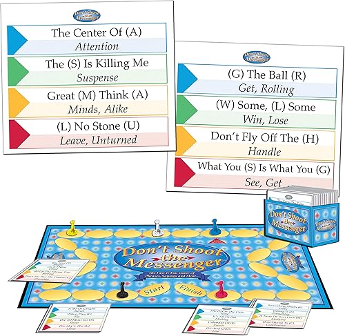 Miniatura 5 de Dont Shoot The Messenger - Juego de mesa rápido y divertido de frases y refranes para adultos y familiares de 14 años a adultos juego de fiesta y