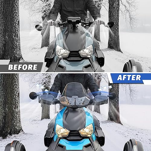 Miniatura 2 de LDETXY Deflectores de viento para Can Am Ryker, protectores de manos de plástico negro, deflectores de aire para Can-Am Ryker 600 900 Sport & Rally