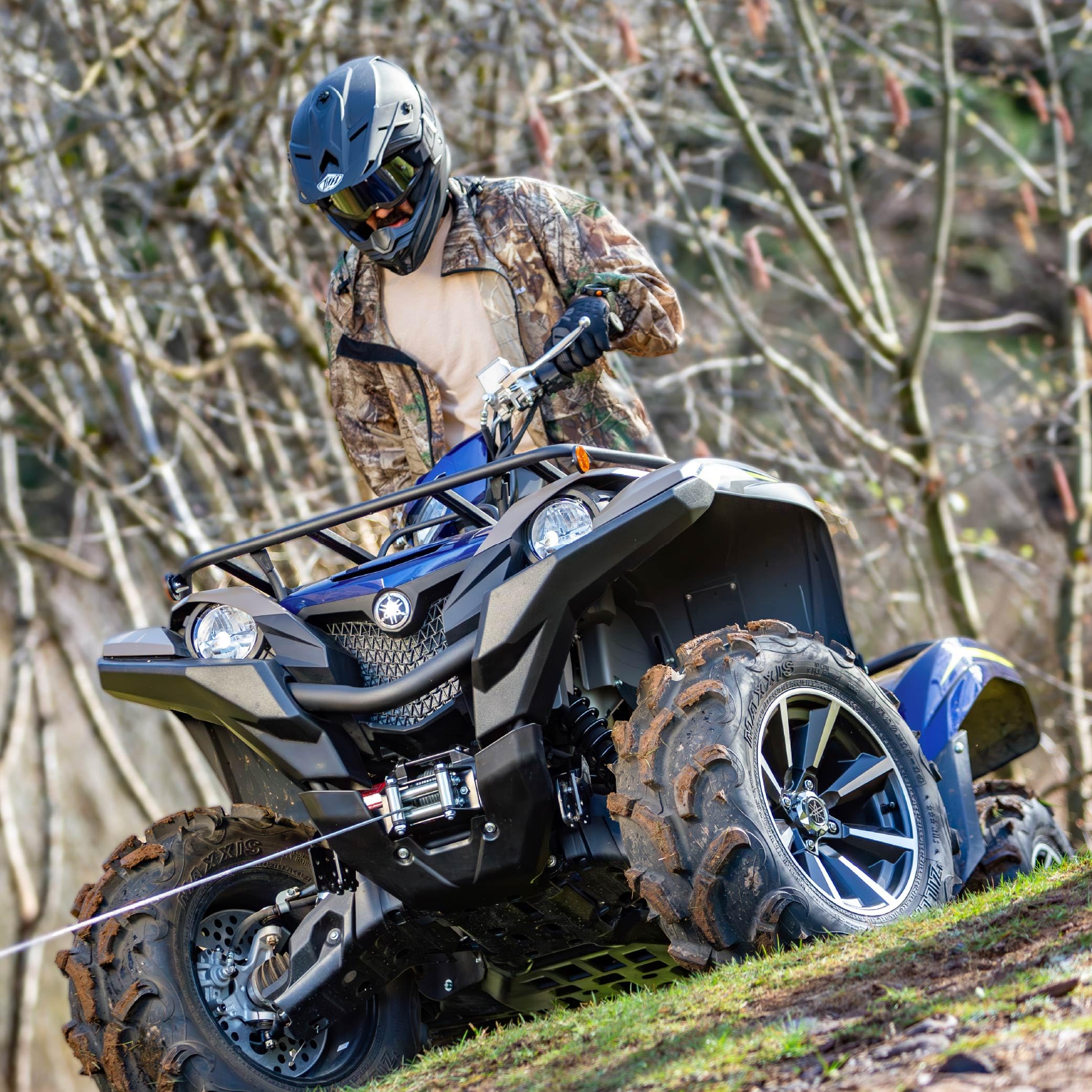 Warn R25 Drahtseilwinde, 1,1 kg Zugleistung, ausgestattet mit 1,5 m Stahlseil und fernmontiertem Wippschalter – Rollen-Fairlead für ATV, UTV, Side by Side, SXS Recovery & Abschleppen