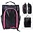 Athletico Golf Shoe Bag - Zippered Shoe Carrier Bags With Ventilation & Outside Pocket for Socks, Tees, etc. (Black/Pink)